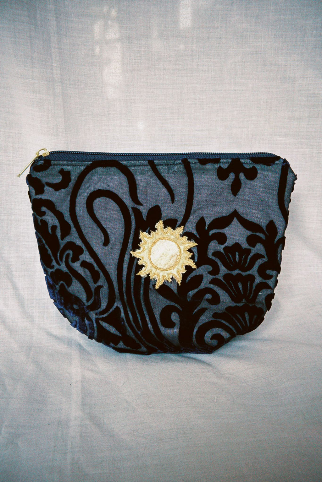 Navy Velvet Celestial Pouch