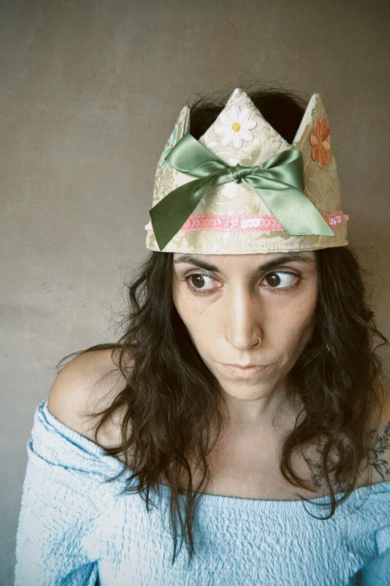 Gold Daisy Fabric Celebration Crown