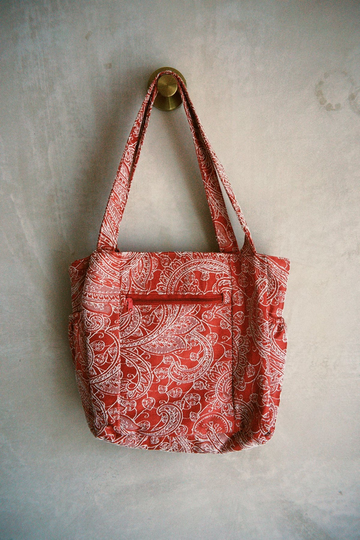 Rosewood Multi-Pocket Tote Bag