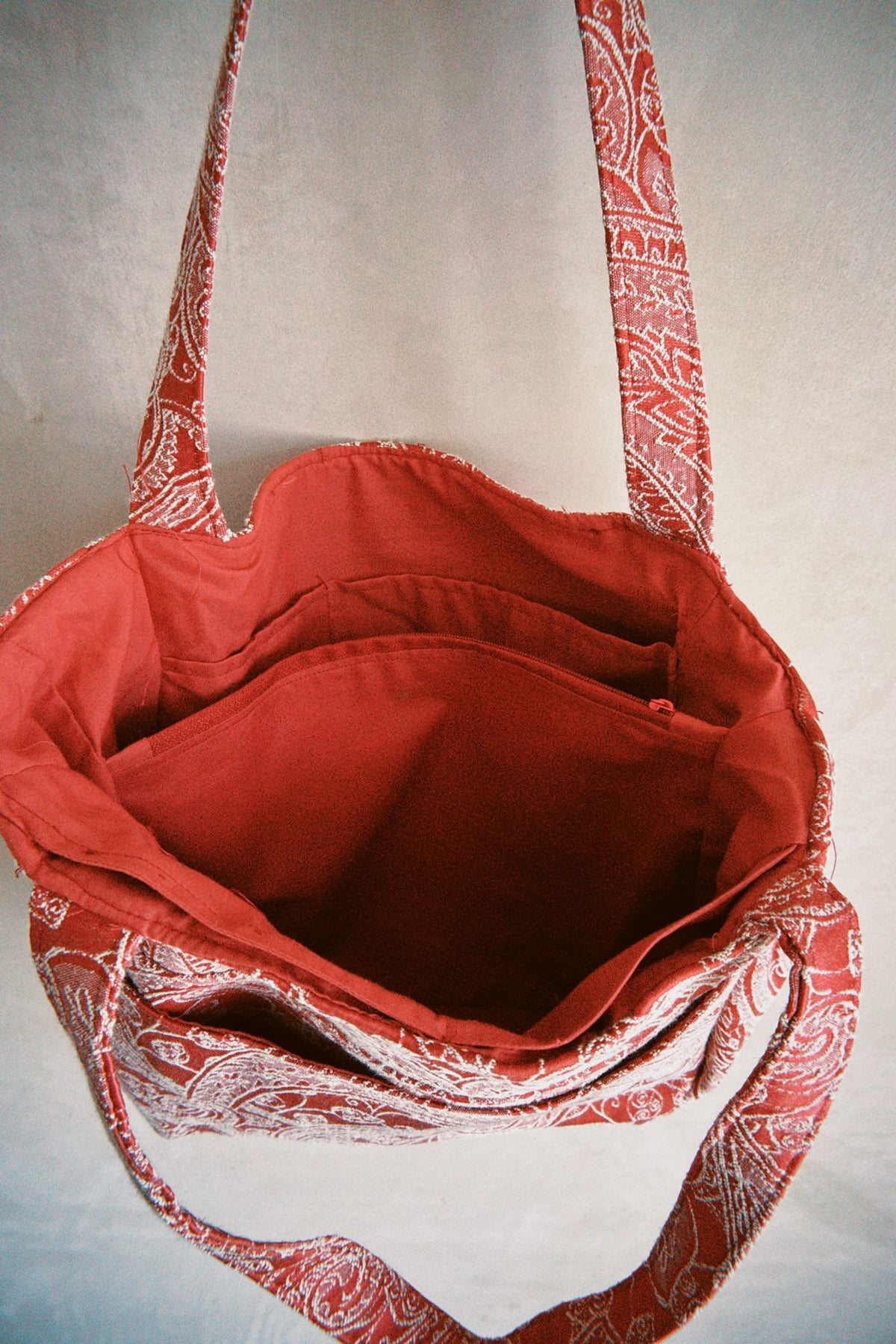 Rosewood Multi-Pocket Tote Bag