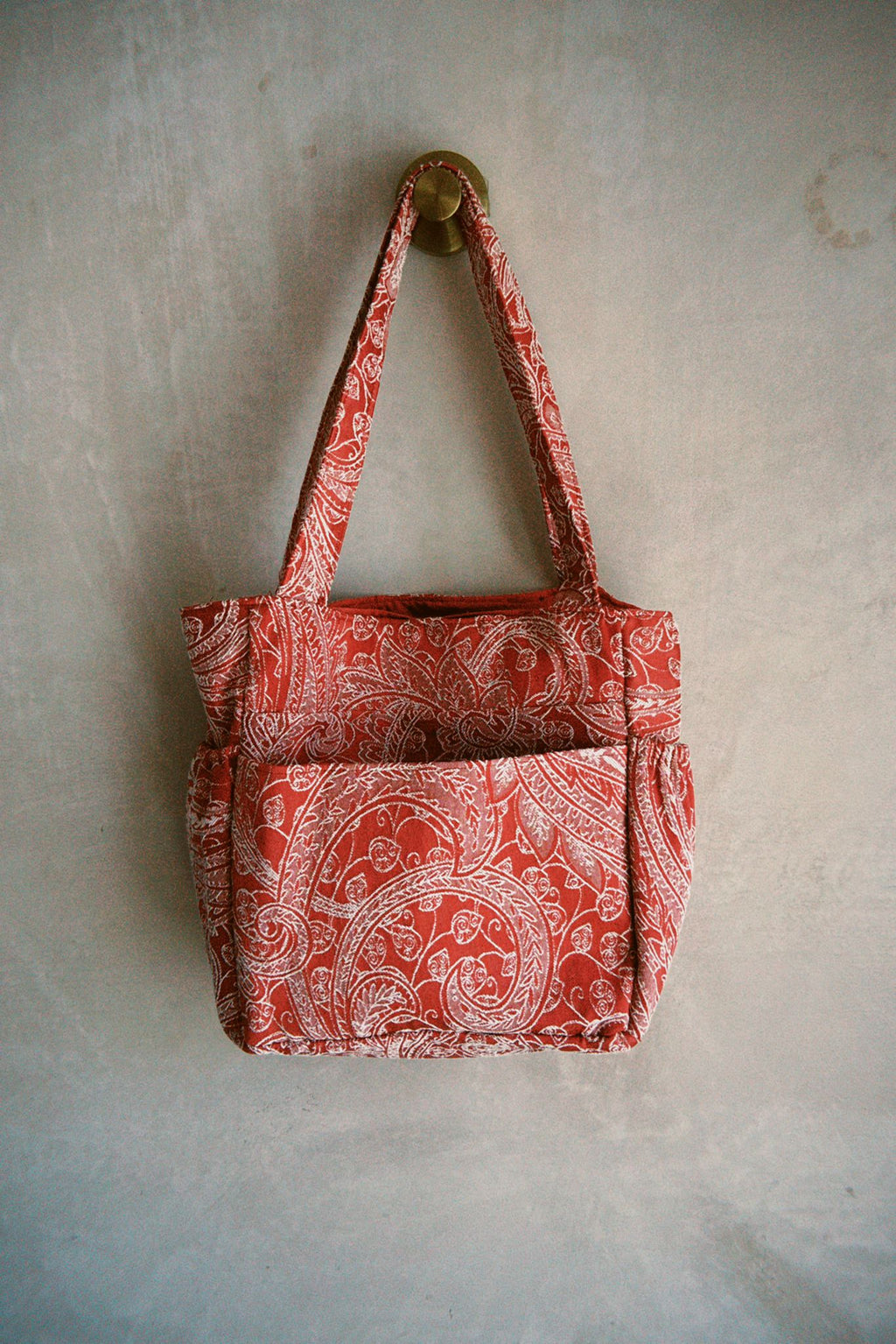 Rosewood Multi-Pocket Tote Bag