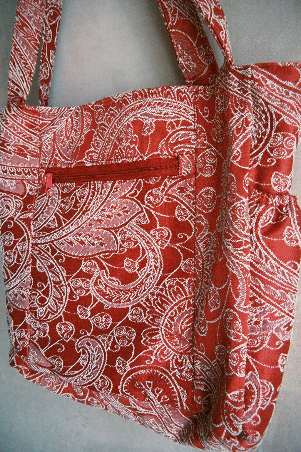 Rosewood Multi-Pocket Tote Bag