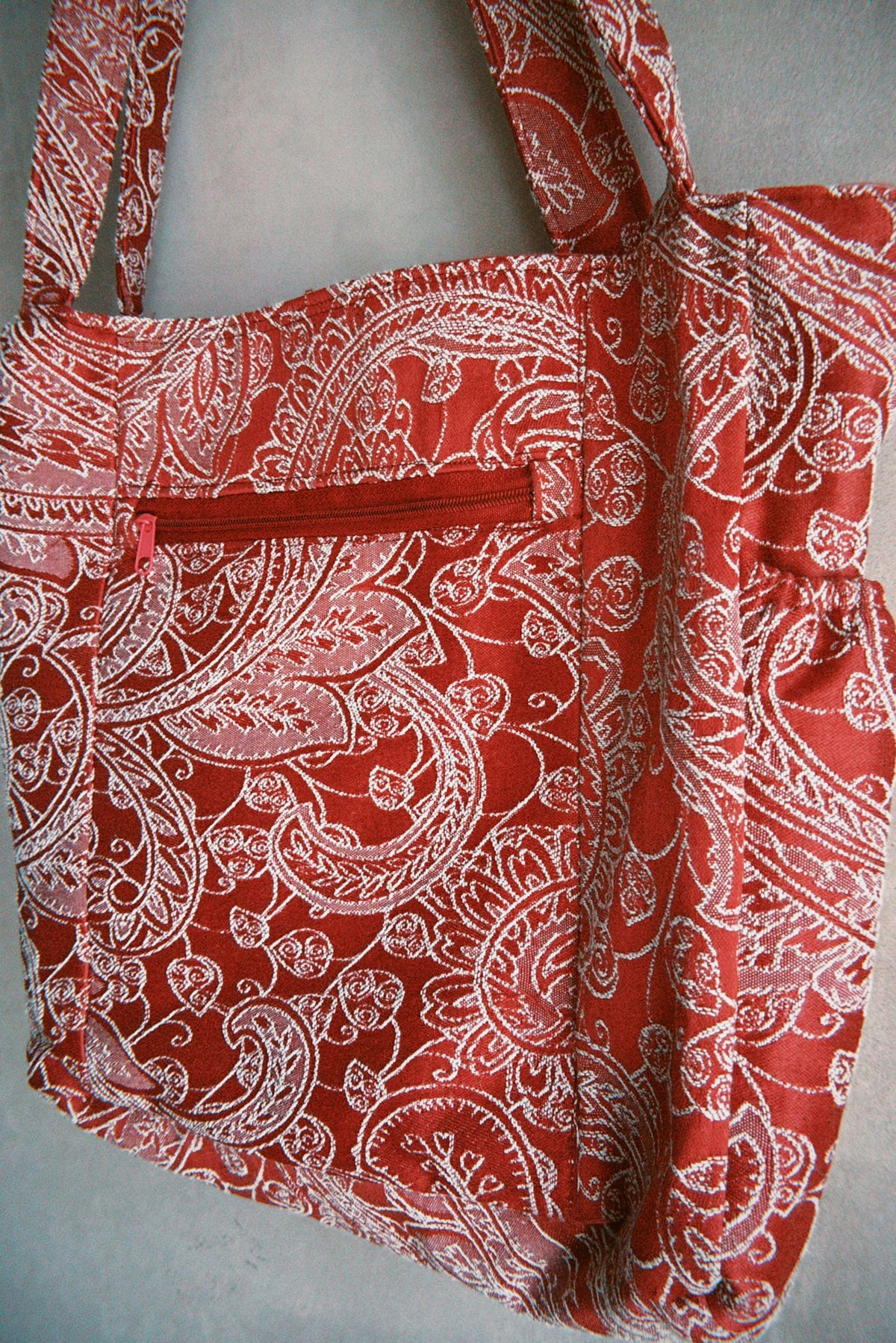 Rosewood Multi-Pocket Tote Bag