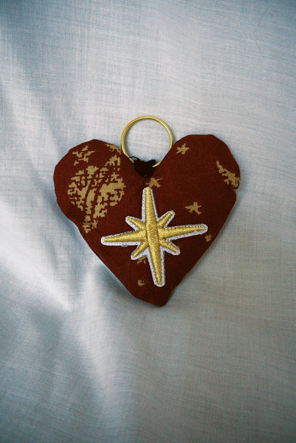 90s Celestial Scrappy Heart Keyring