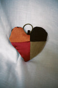 Patchwork Scrappy Heart Keyring
