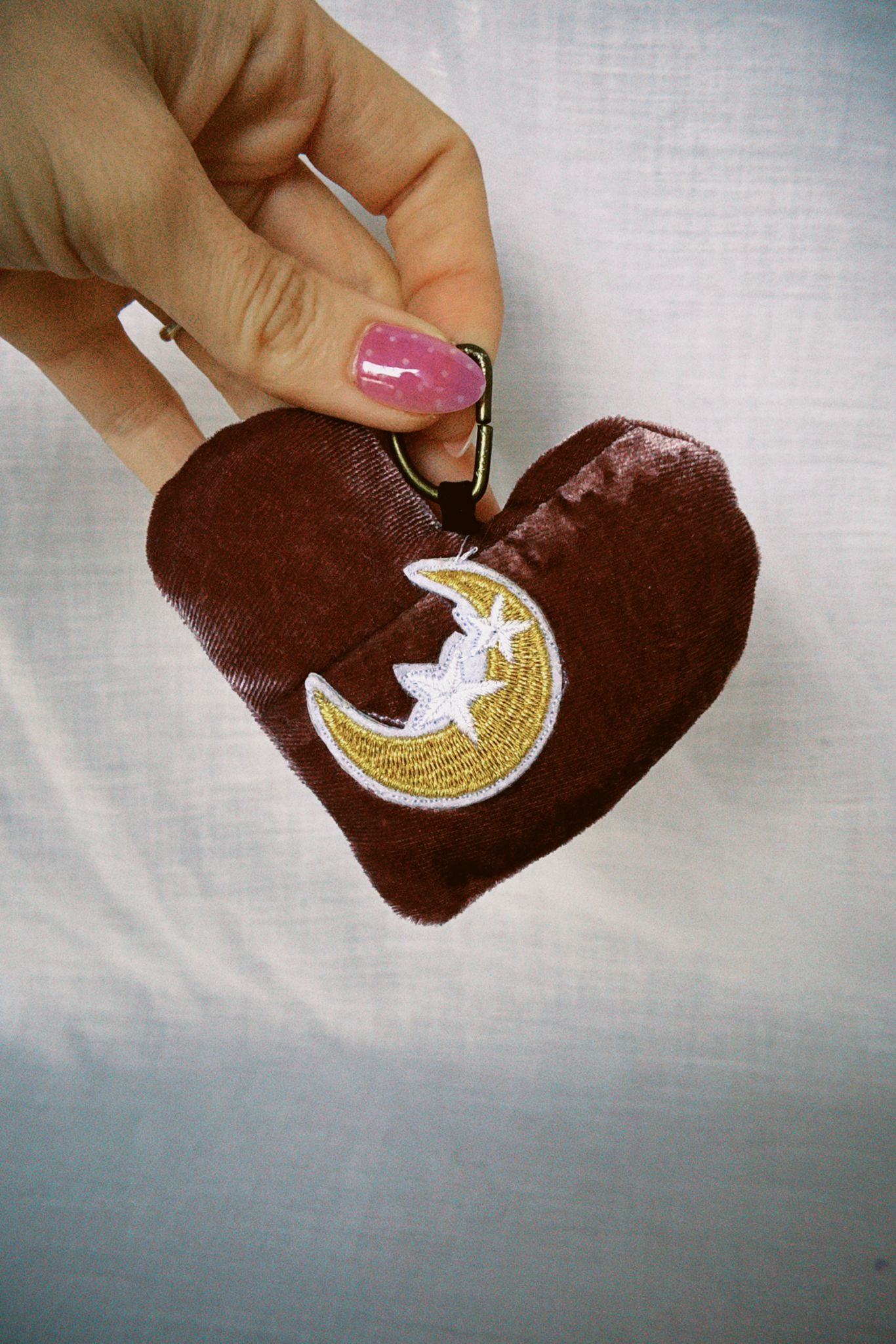 Velvet Celestial Scrappy Heart Keyring