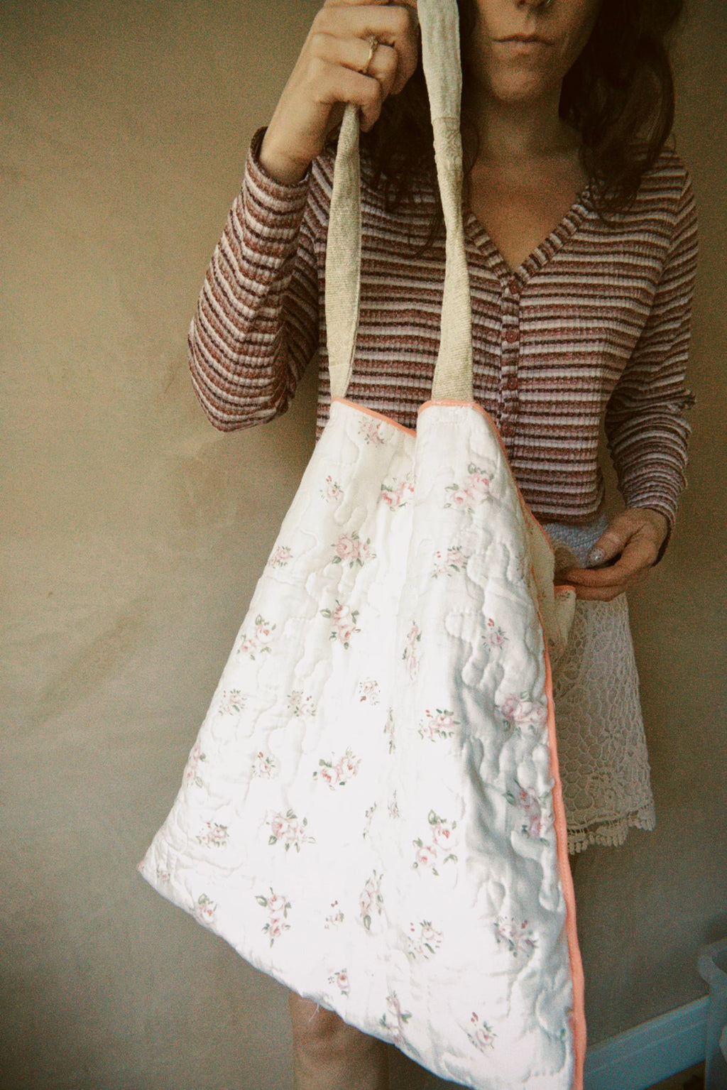 Quilted Reversible Tote Bag