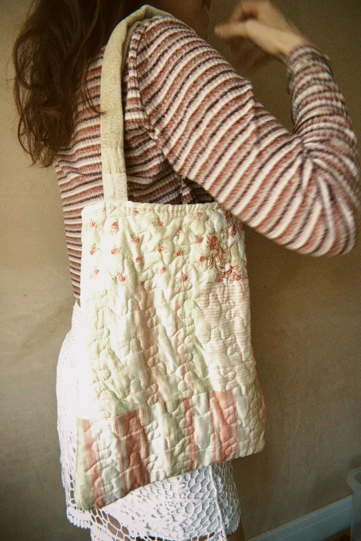 Quilted Reversible Tote Bag
