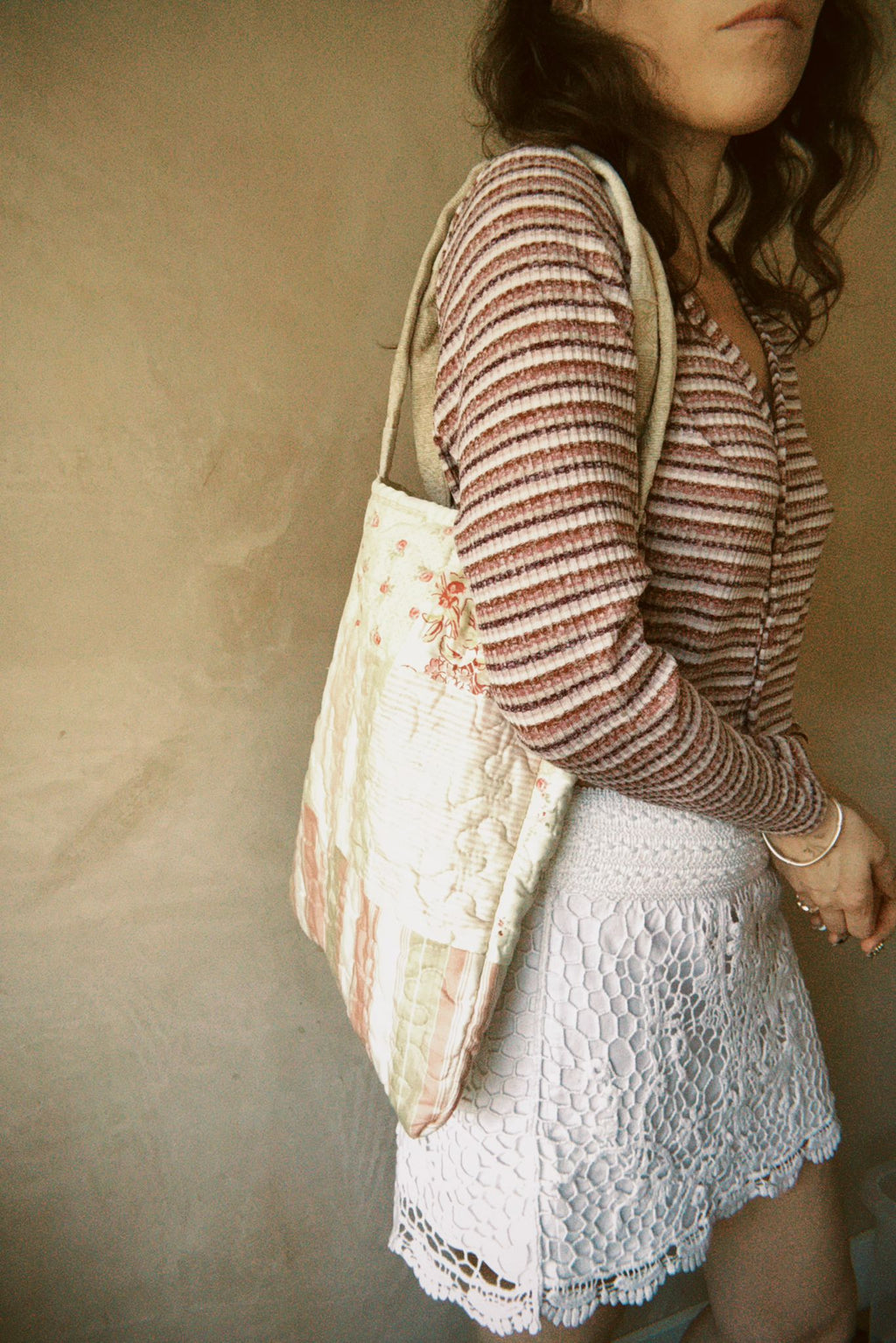 Quilted Reversible Tote Bag