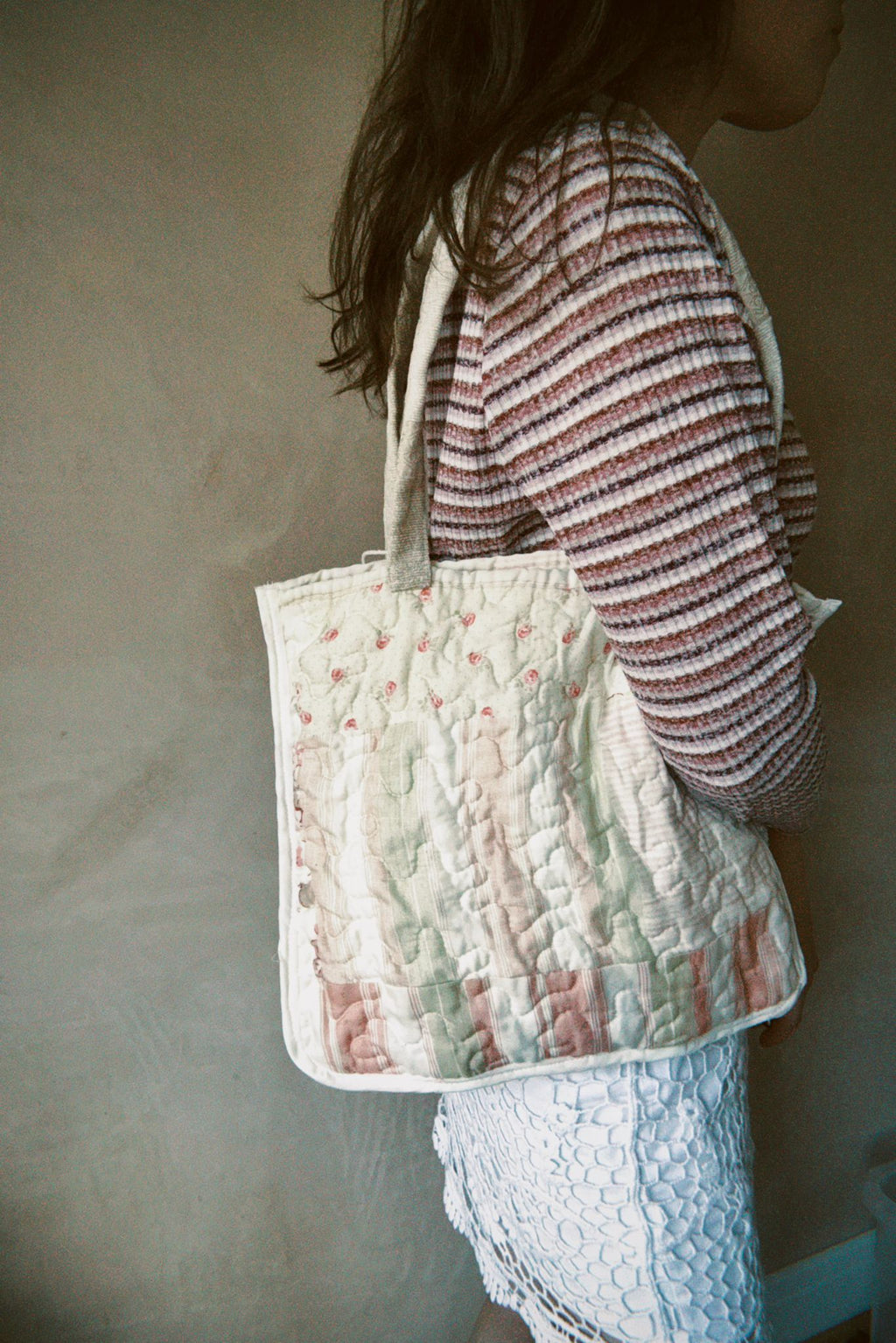 Quilted Reversible Tote Bag