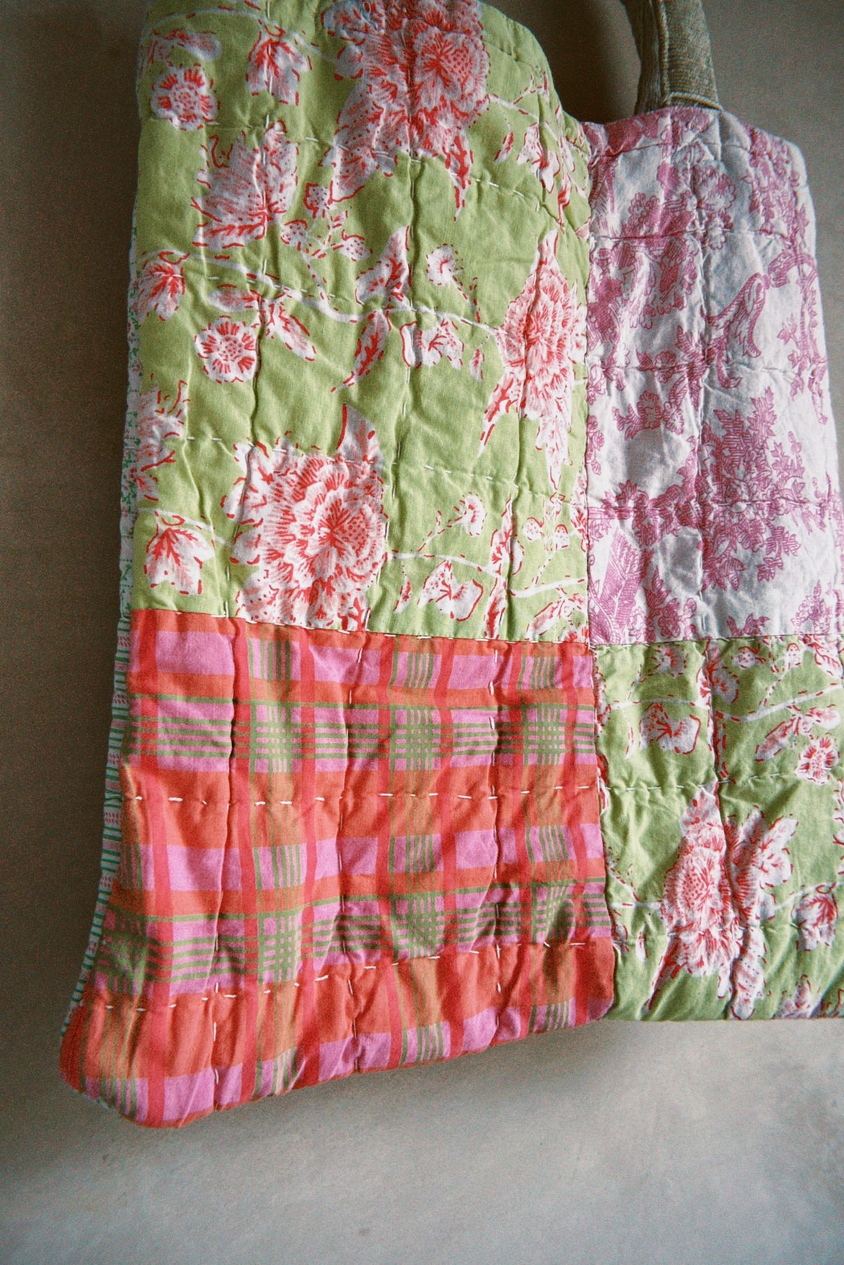 Quilted Reversible Tote Bag