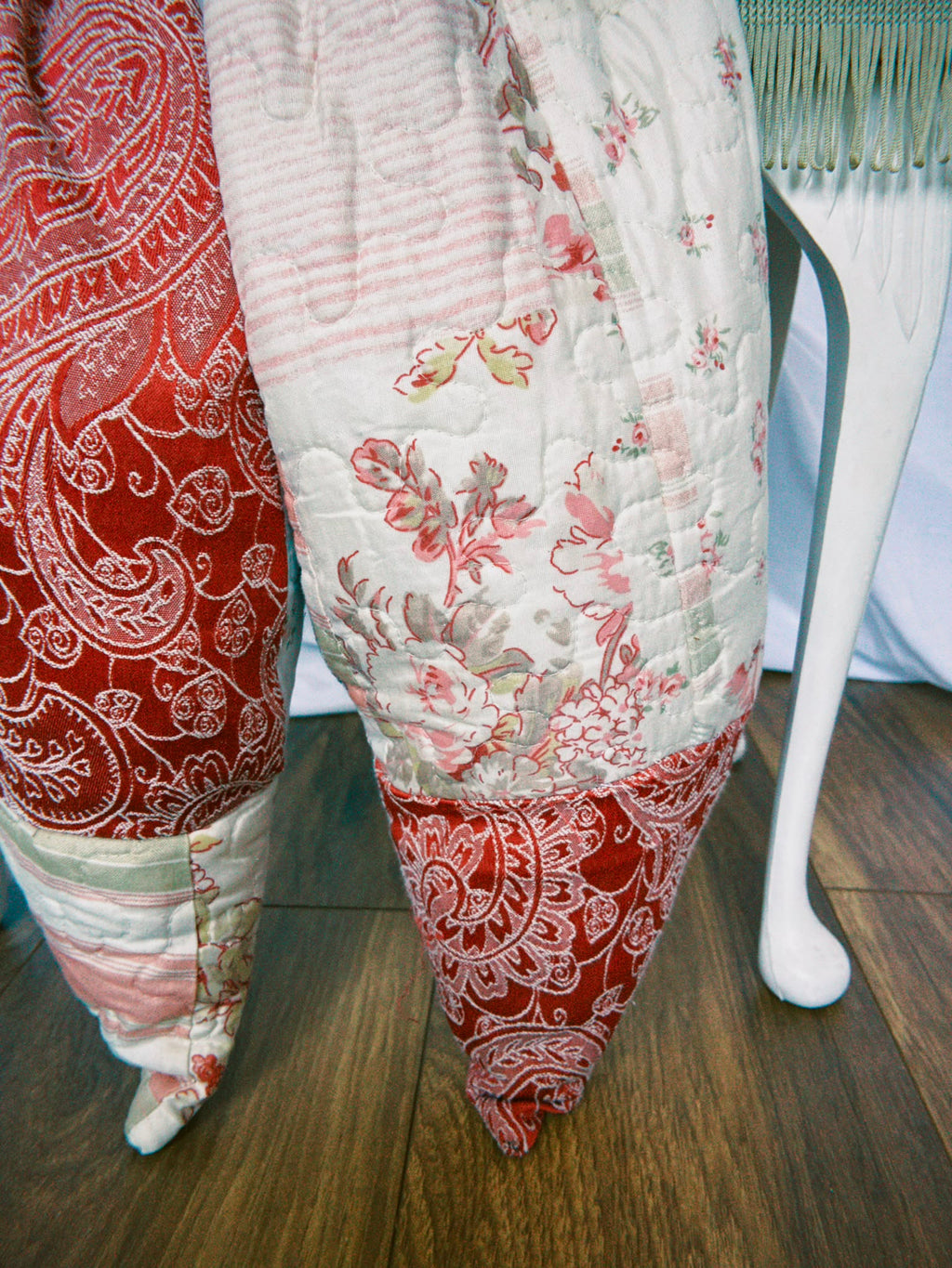 Oversized Pink Patchwork Bow Pillow