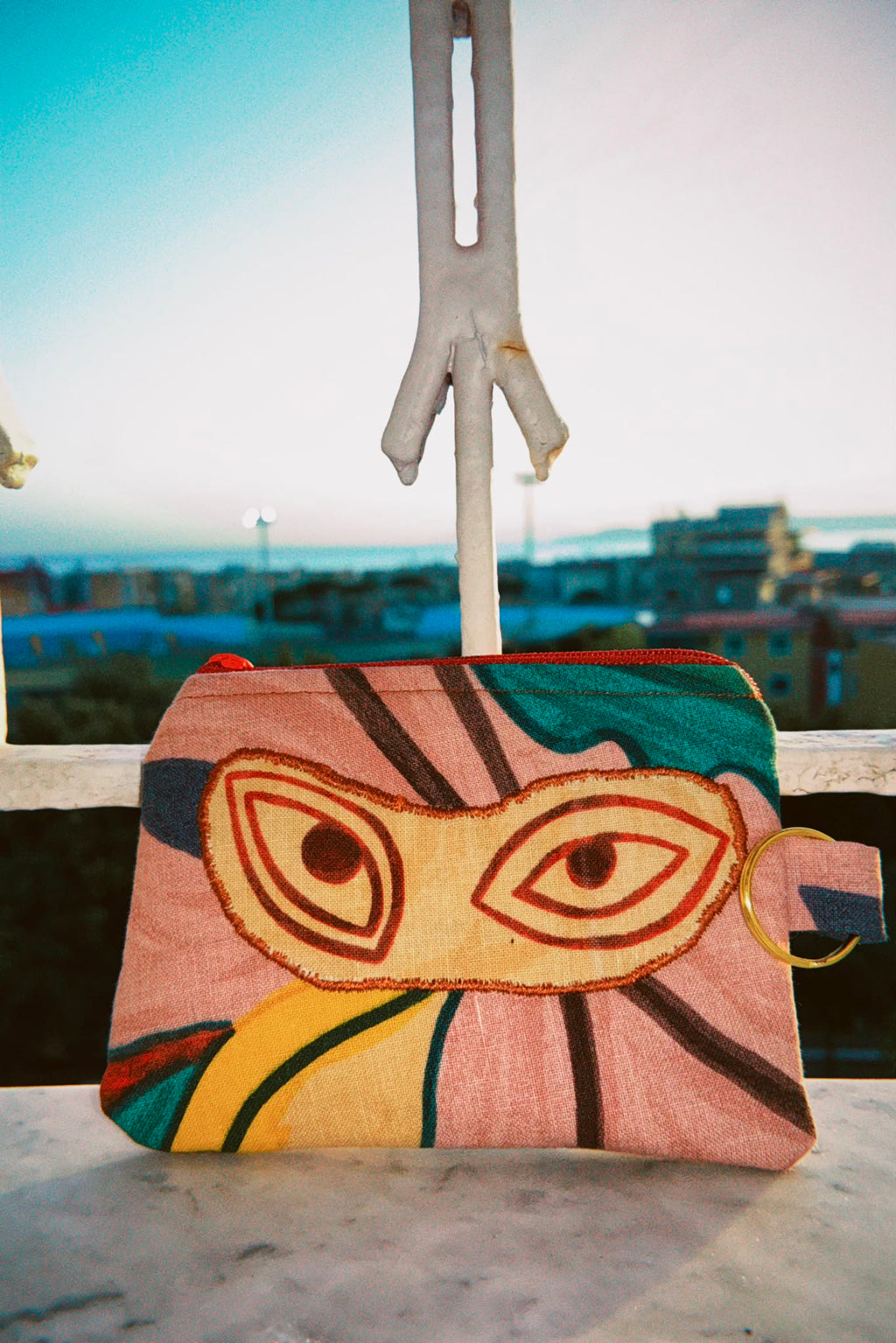 90s Abstract Keyring Purse