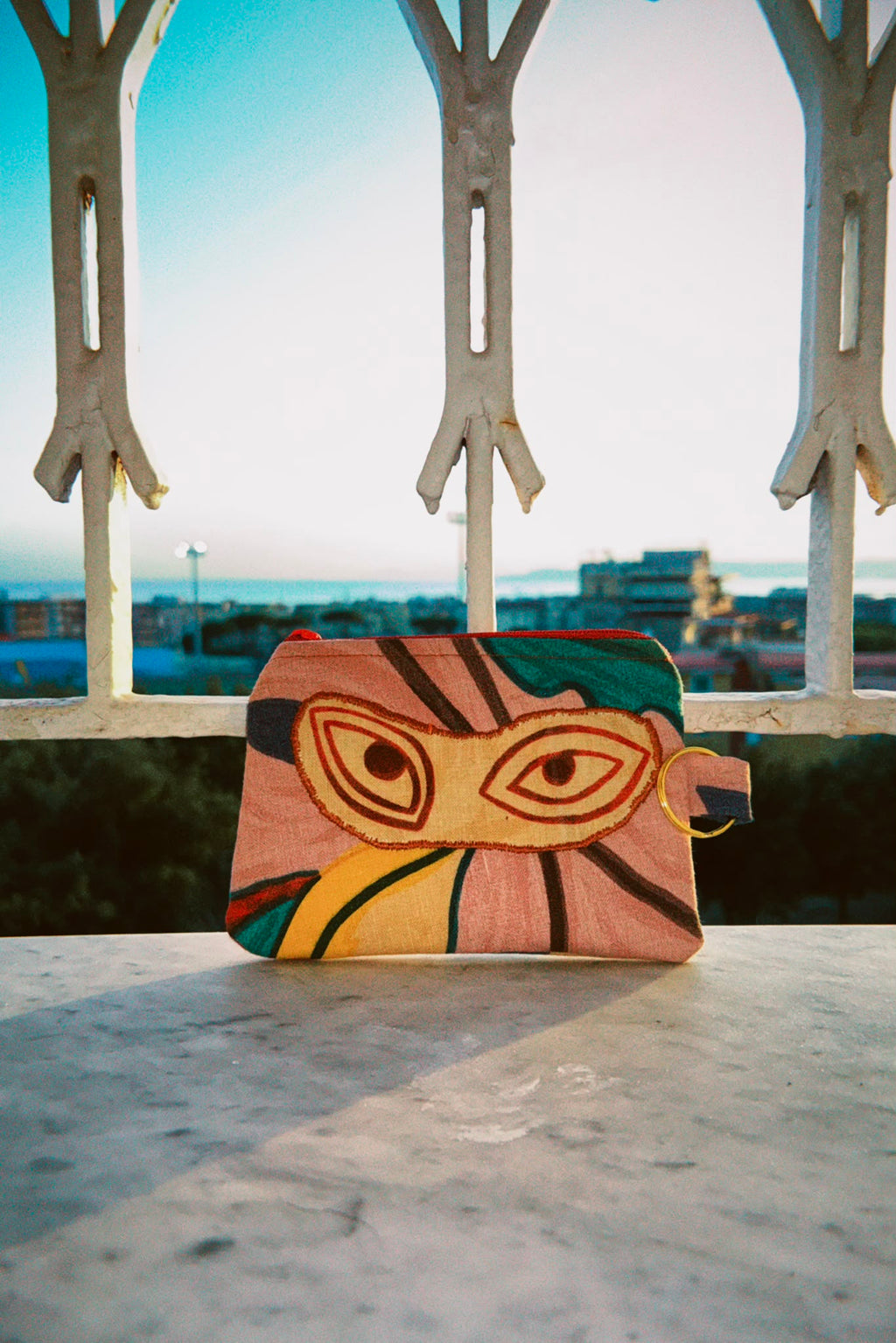 90s Abstract Keyring Purse