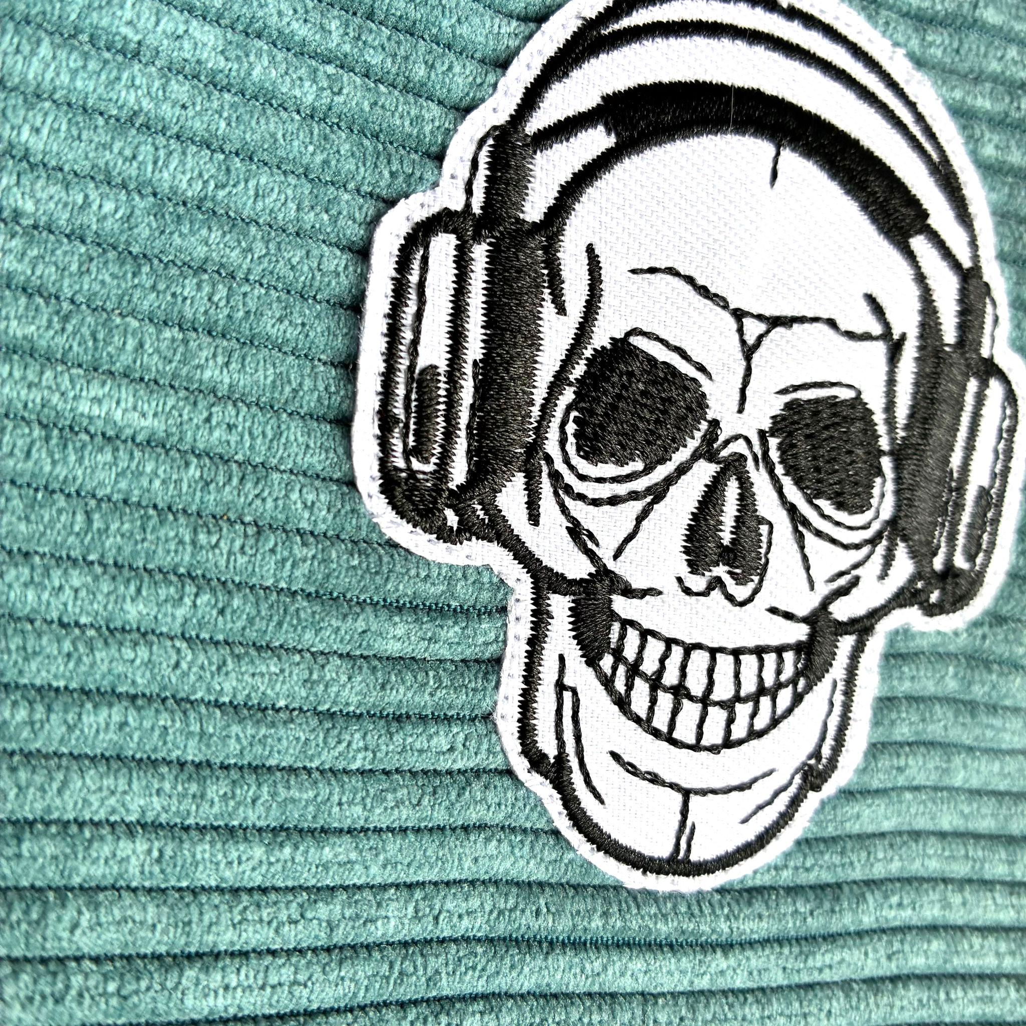 Skull Corduroy Pouch