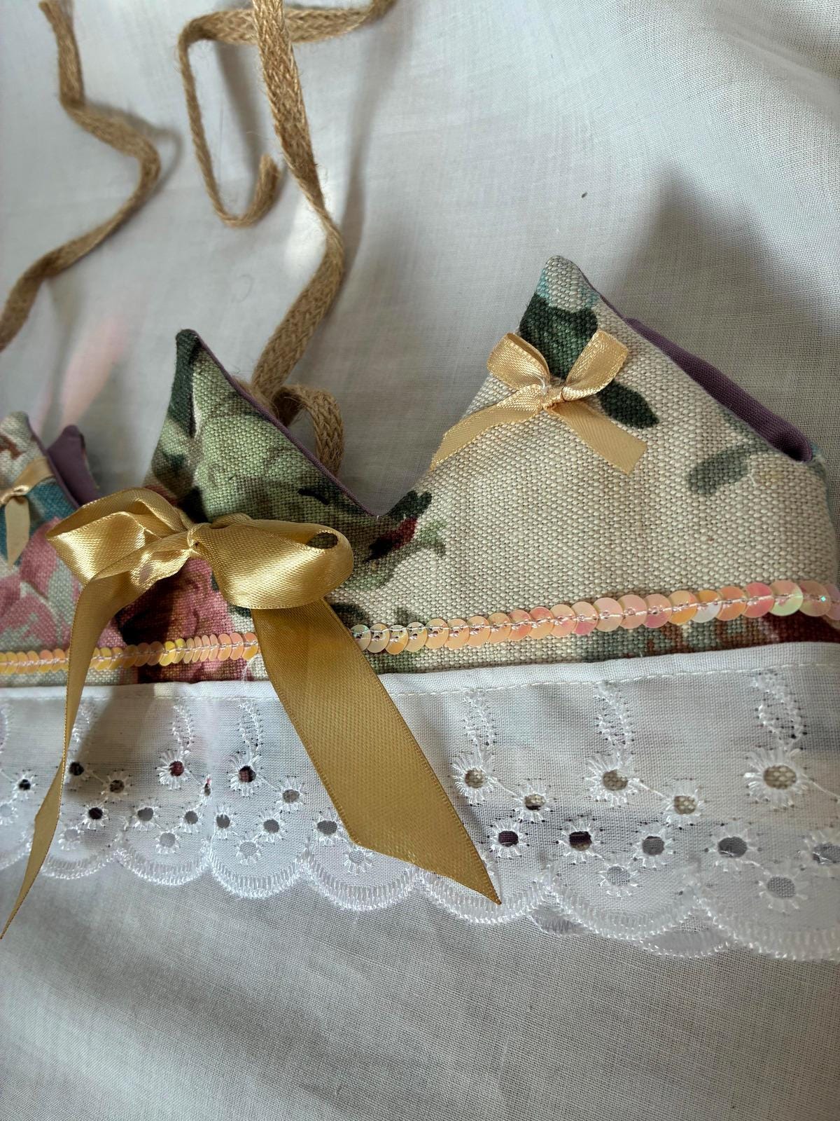 Floral Fabric Party Crown