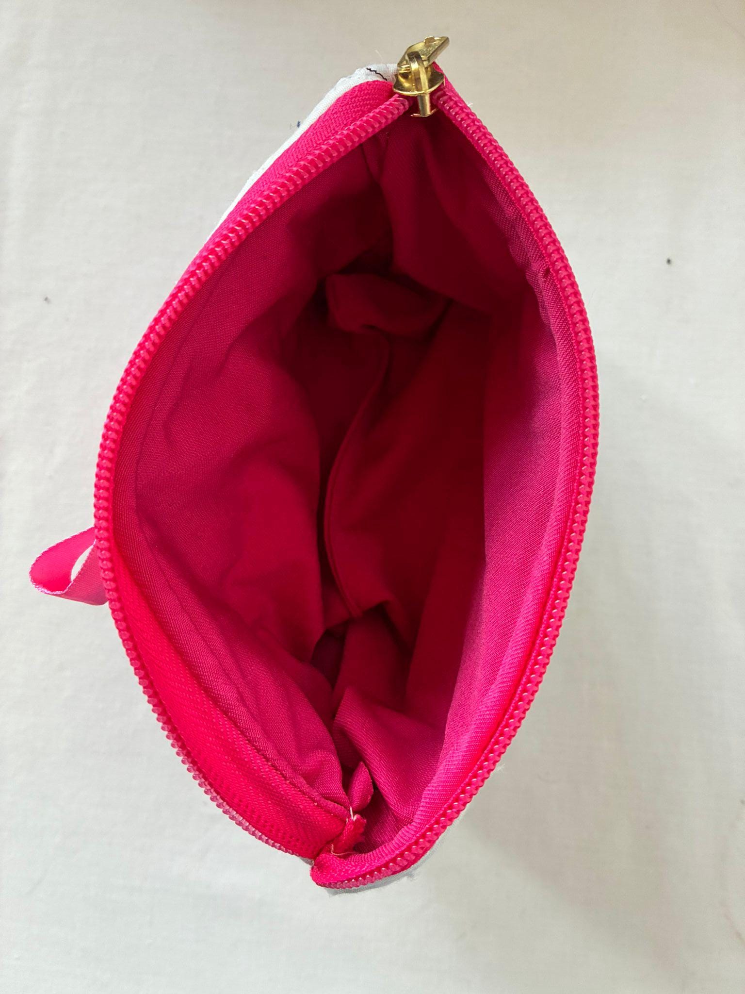 Denim Bow Cosmetic Pouch