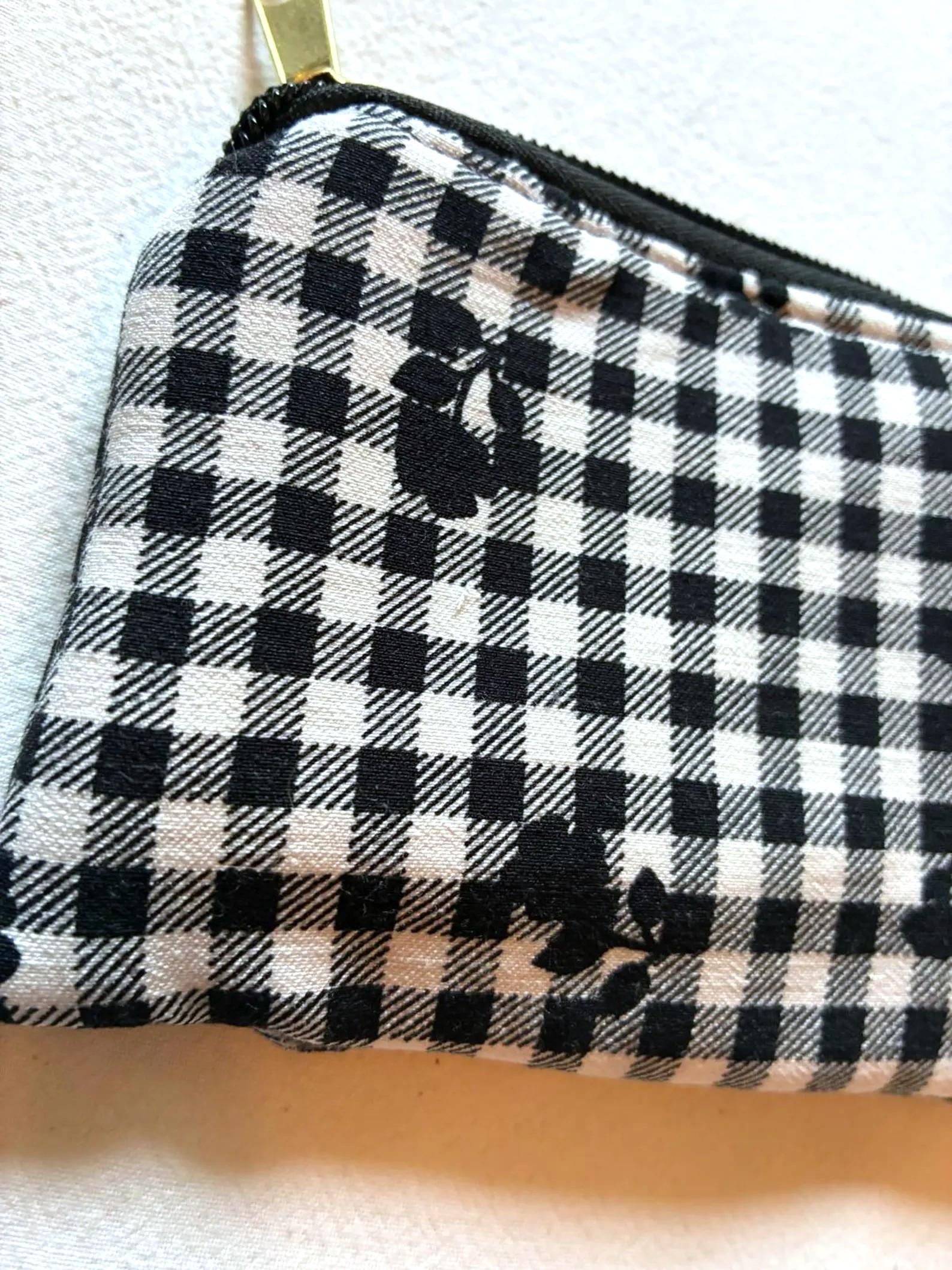 Gingham Keyring Purse