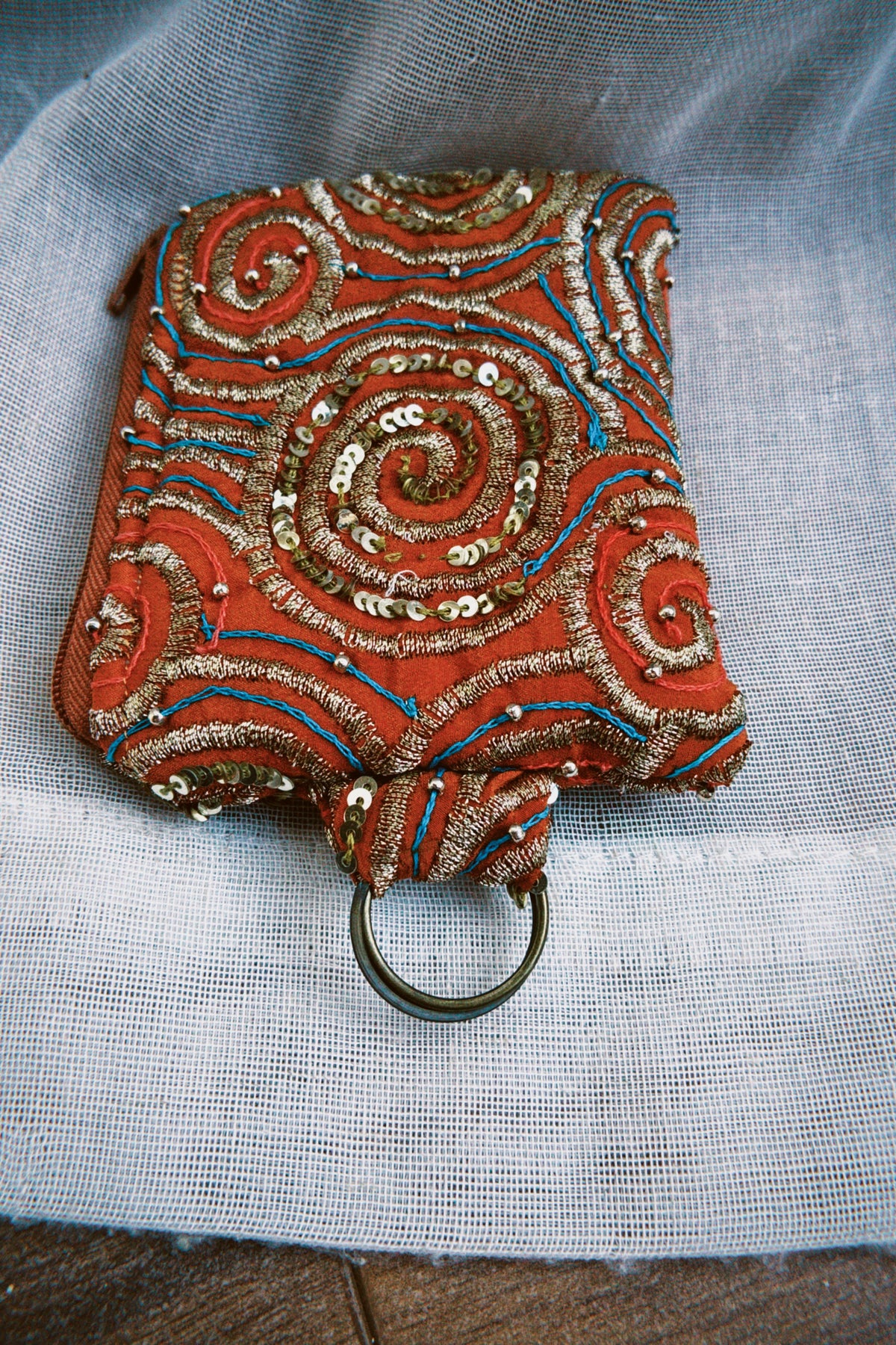 Tangerine Sari Keyring Coin Purse