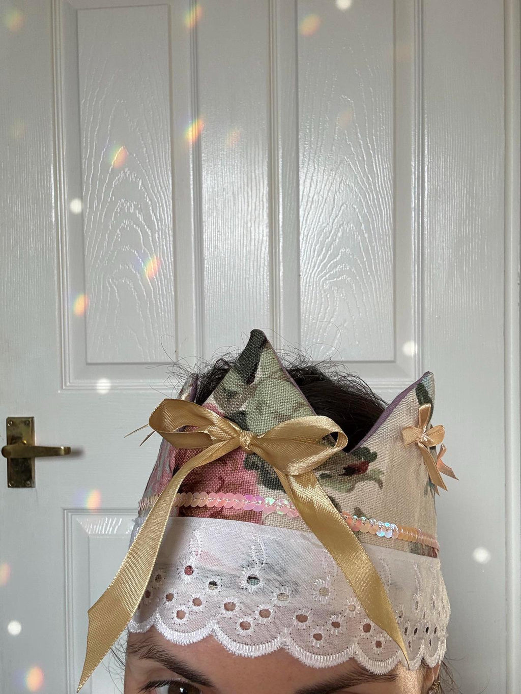 Floral Fabric Party Crown